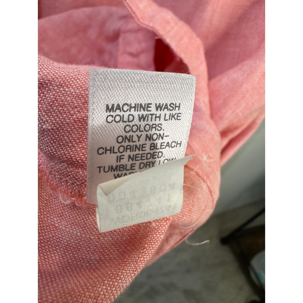 J. Jill Love Linen Shift Dress Pockets Sleeveless Button Bottom Coral Small - Picture 10 of 11